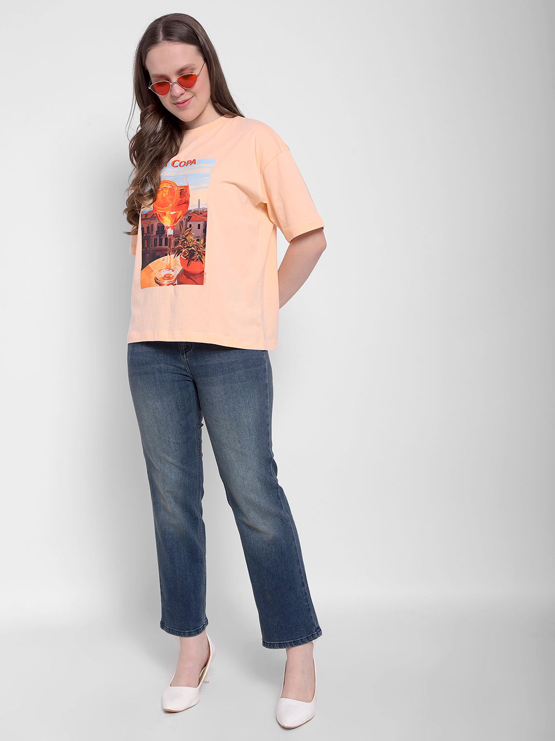 Numero Uno Women Graphic Print Orange T-Shirt